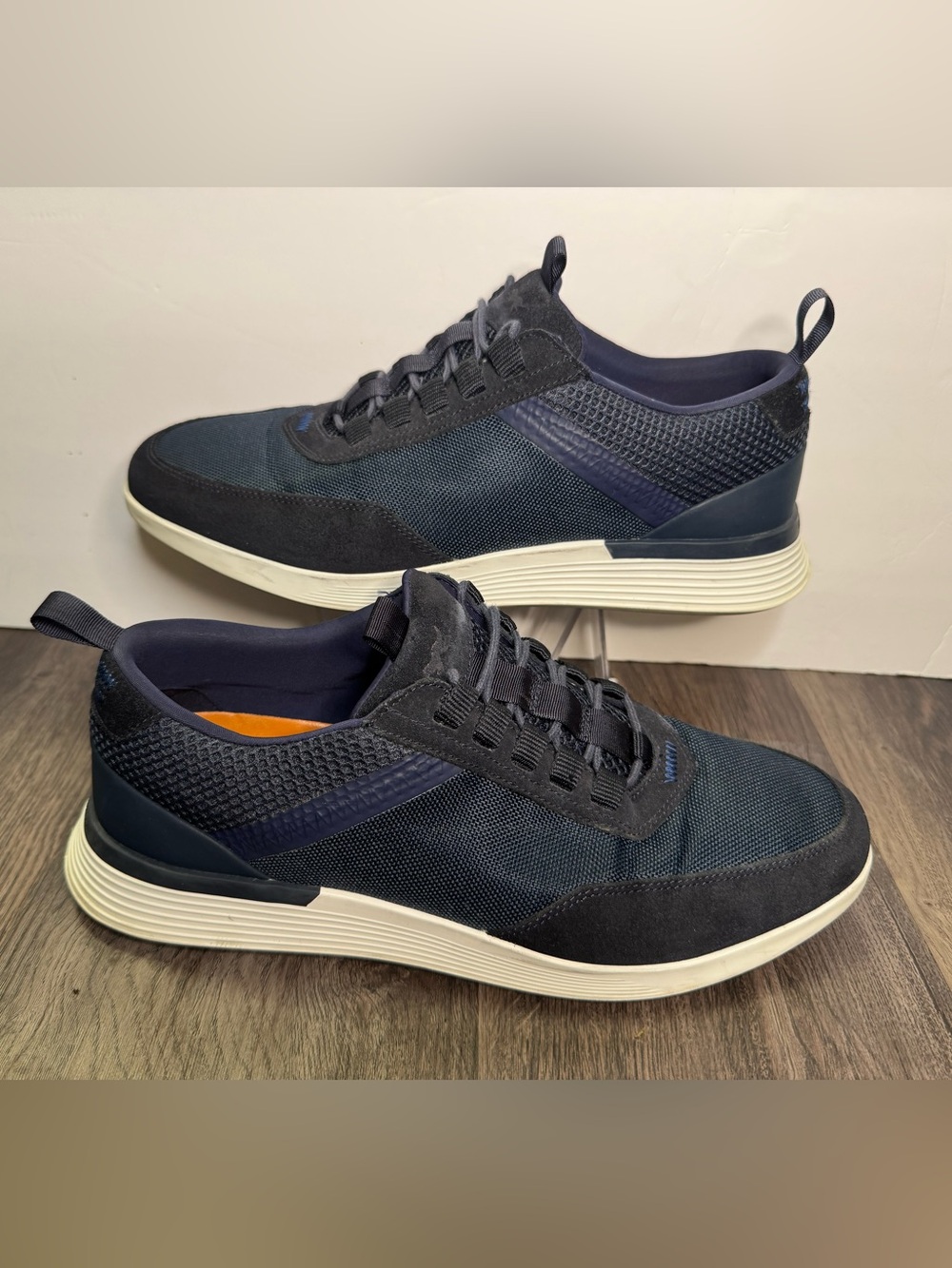 🔥Wolf & Shepherd Mens 9.5 Shoes Navy Crossover Derby Sport Hybrid Dress